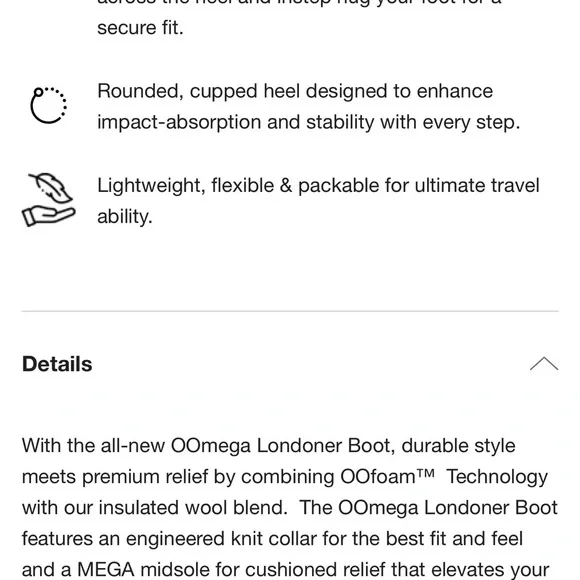 Oofos- Dark Grey Wool Boots - Picture 10 of 11